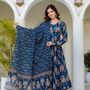 Blue Ethnic Suit Set for Women